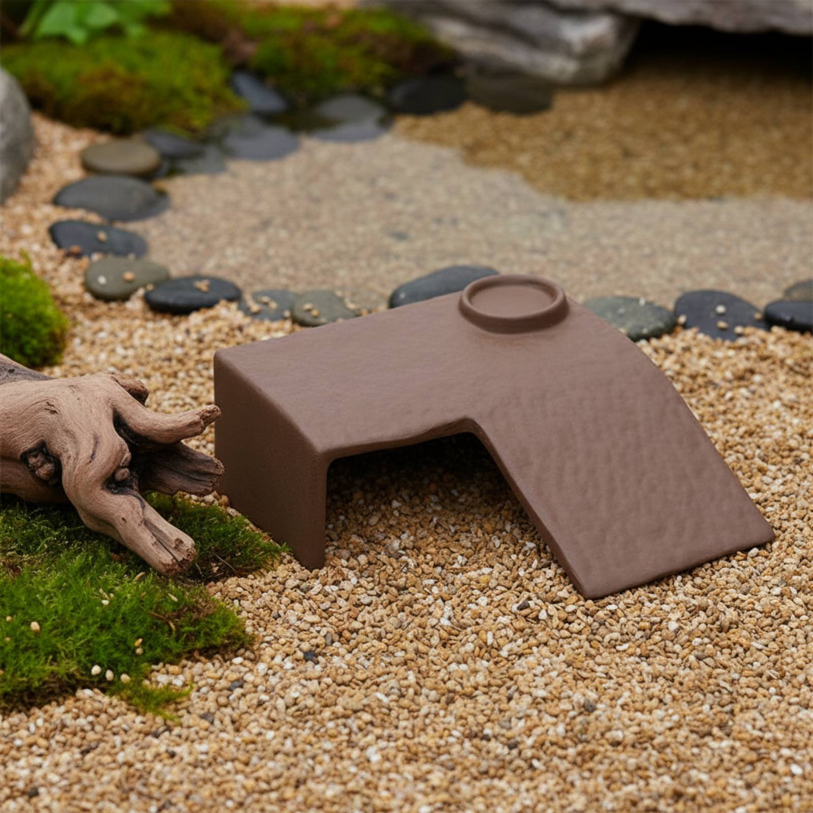 2 Pieces Turtle Basking Dock E - Hide Cave Ceramic ulasan dan harga