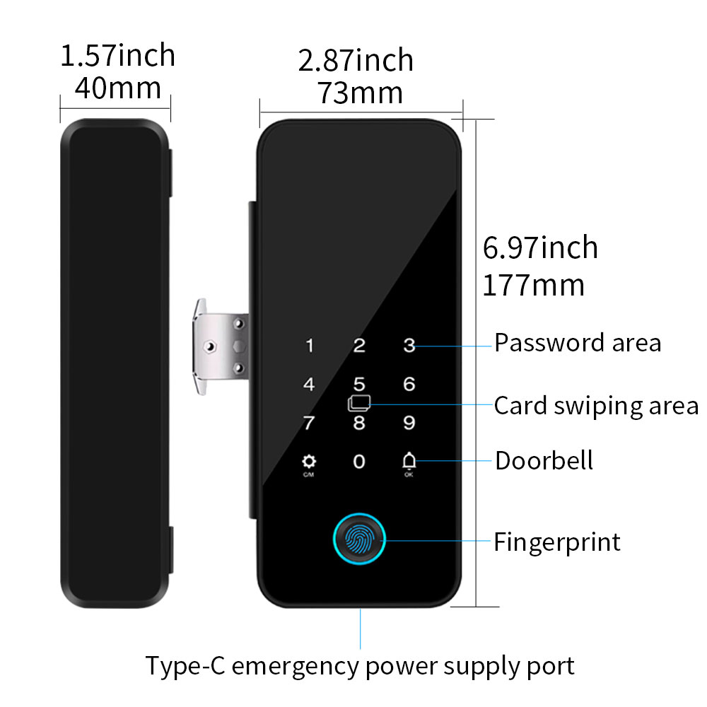 B16 Tuya APP Bluetooth Glass D - Glass Door Hinge ulasan dan harga