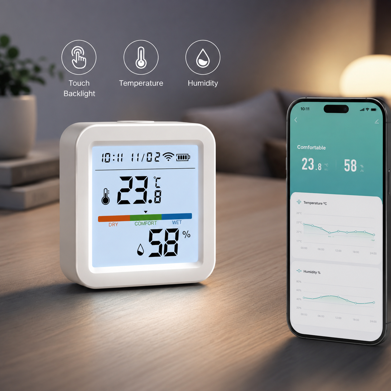 Tuya WiFi Temperature Humidity - Digital Hygrometer Probe ulasan dan harga