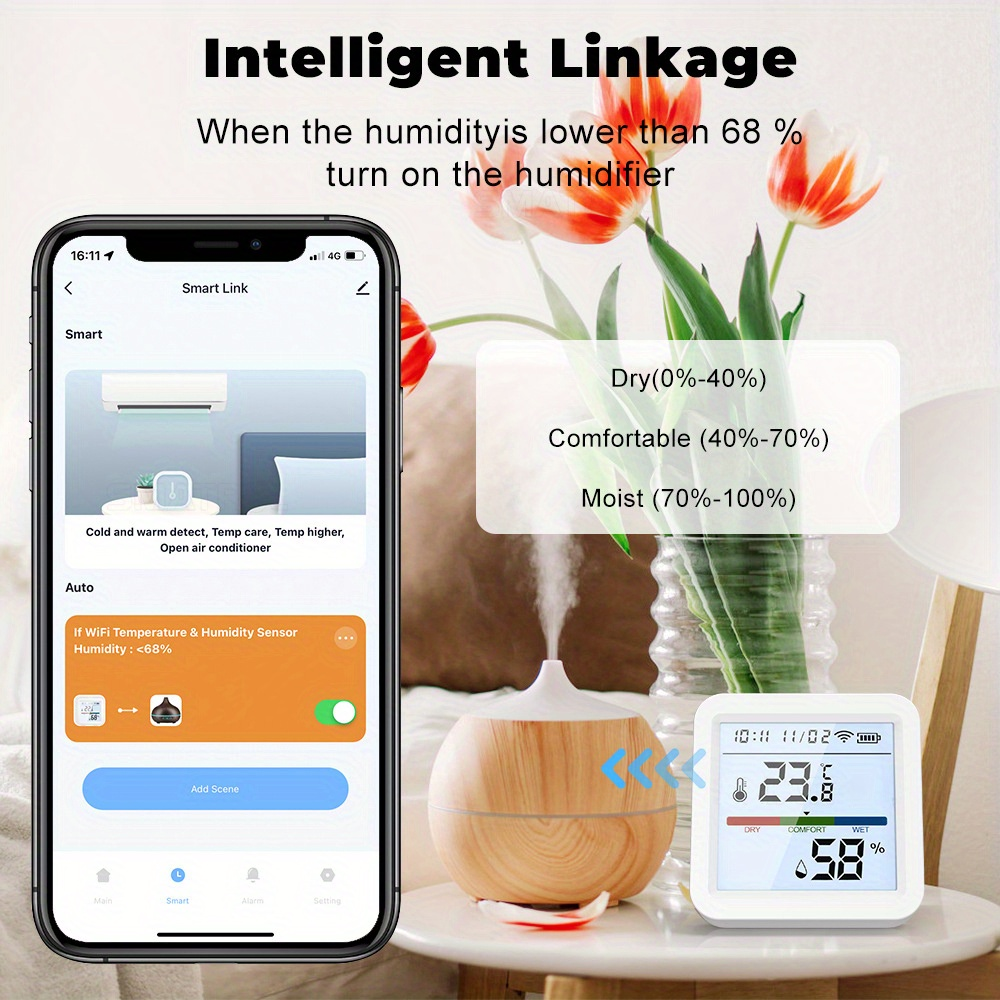 Tuya WiFi Temperature Humidity - Digital Hygrometer Probe ulasan dan harga