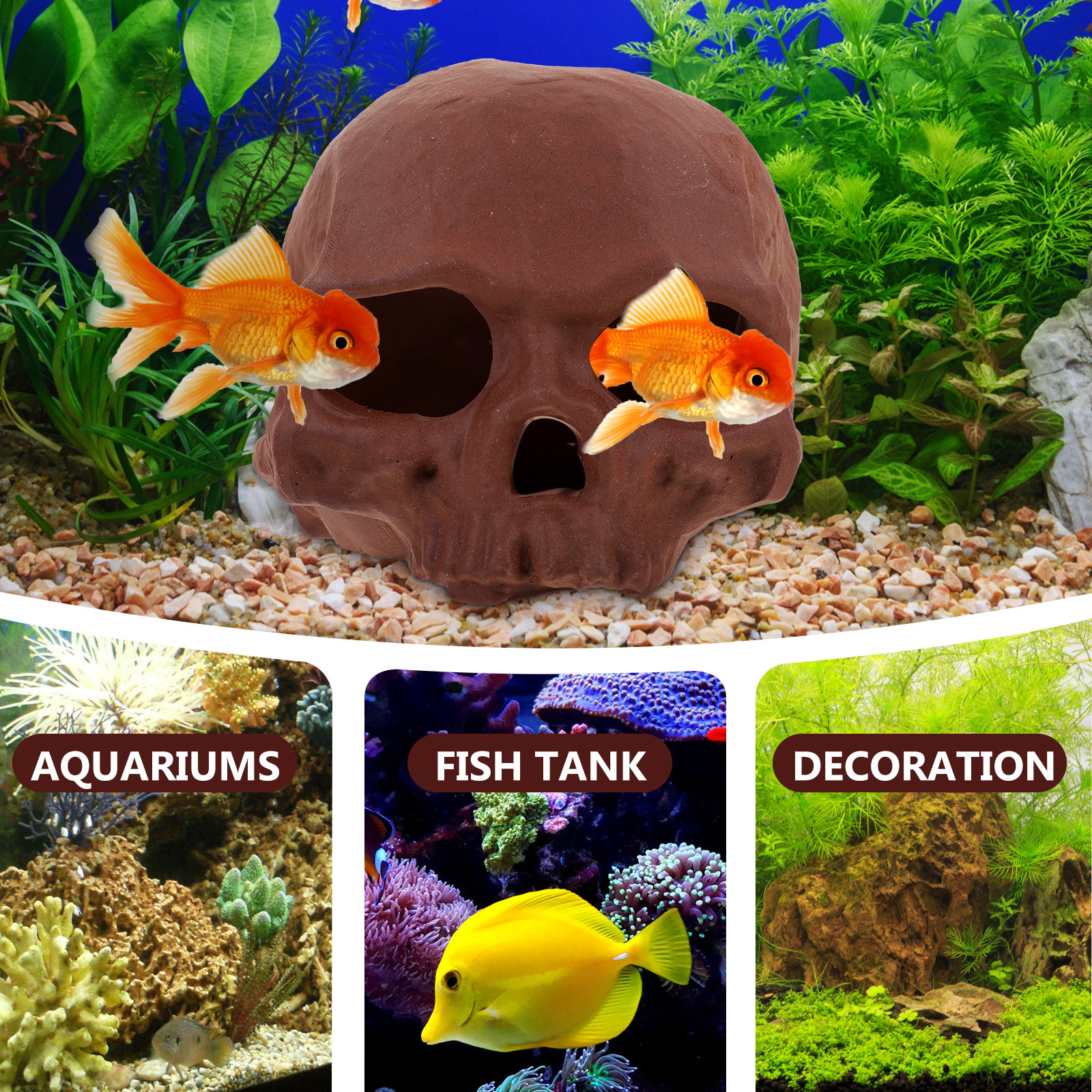 Ceramic Fish Tank Decoration S - Hide Cave Ceramic ulasan dan harga
