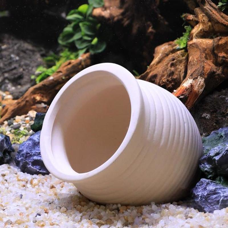 Ceramics Jar Fish Tank Decorat - Hide Cave Ceramic ulasan dan harga