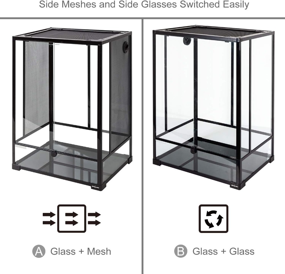 67 Gallon Tall Glass Terrarium - Glass Door Hinge ulasan dan harga