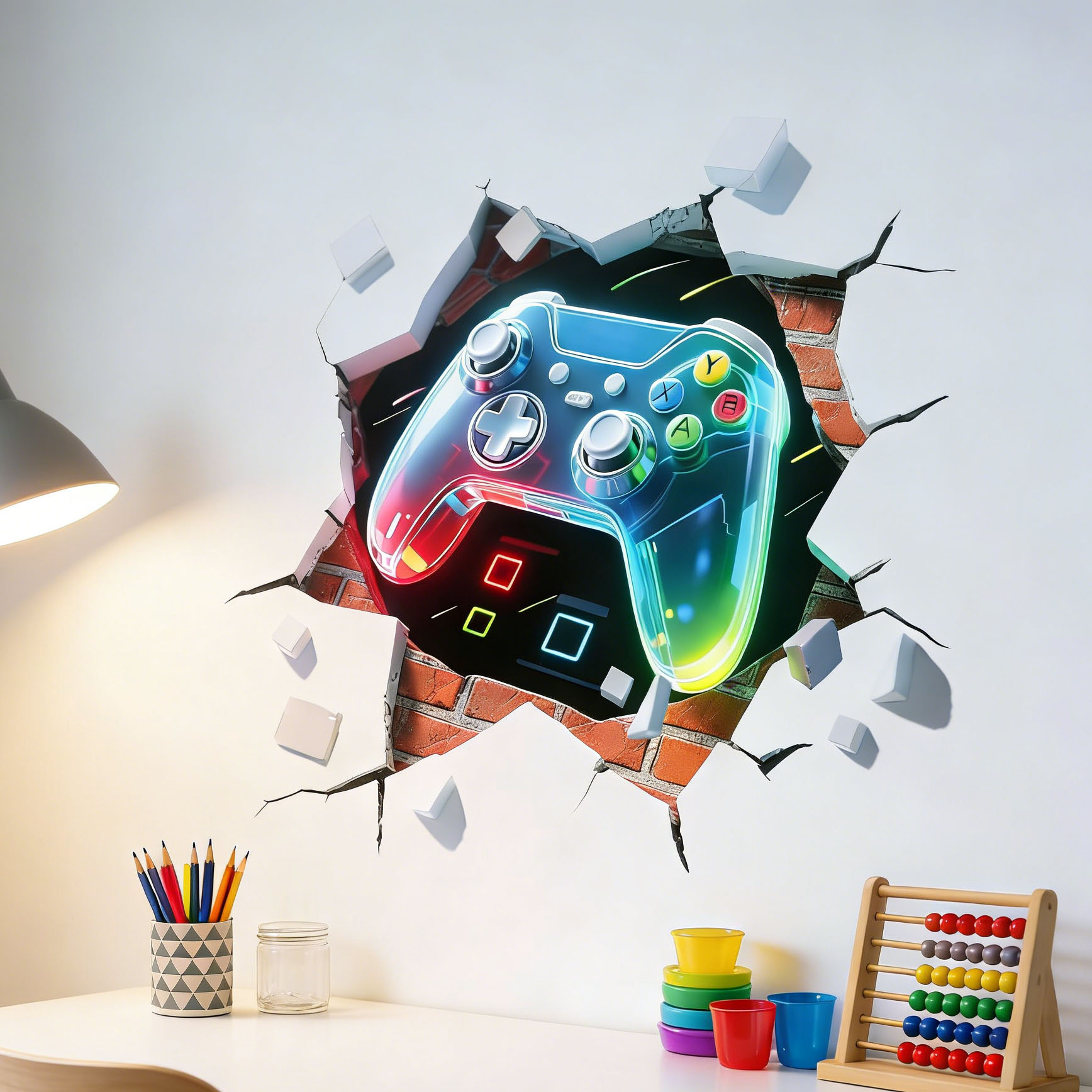 Game Controller Decal for Boys - Pvc Panel Background ulasan dan harga