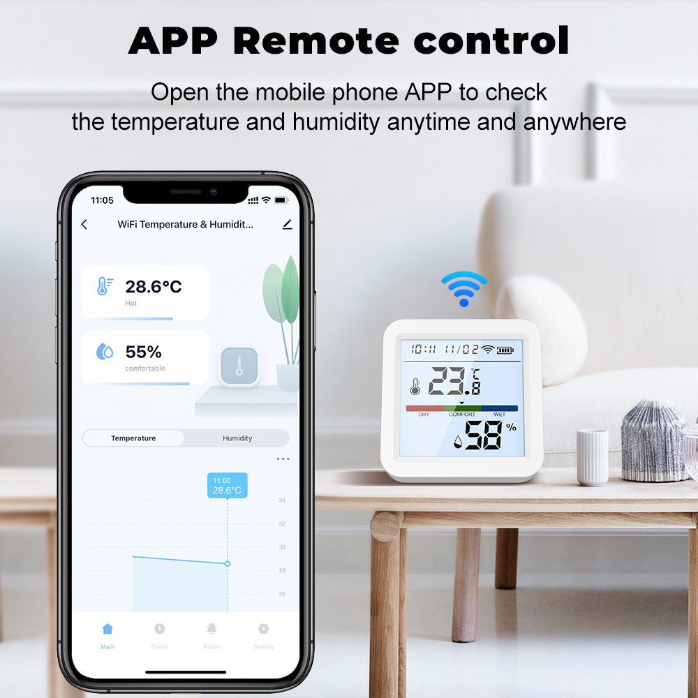 ONENUO Tuya WIFI Temperature H - Digital Hygrometer Probe ulasan dan harga