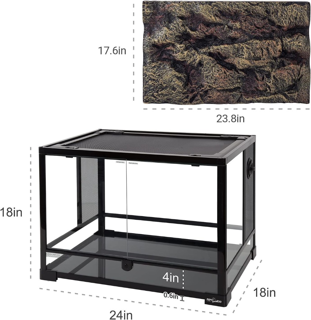 34 Gallon Reptile Glass Terrar - Glass Door Hinge ulasan dan harga