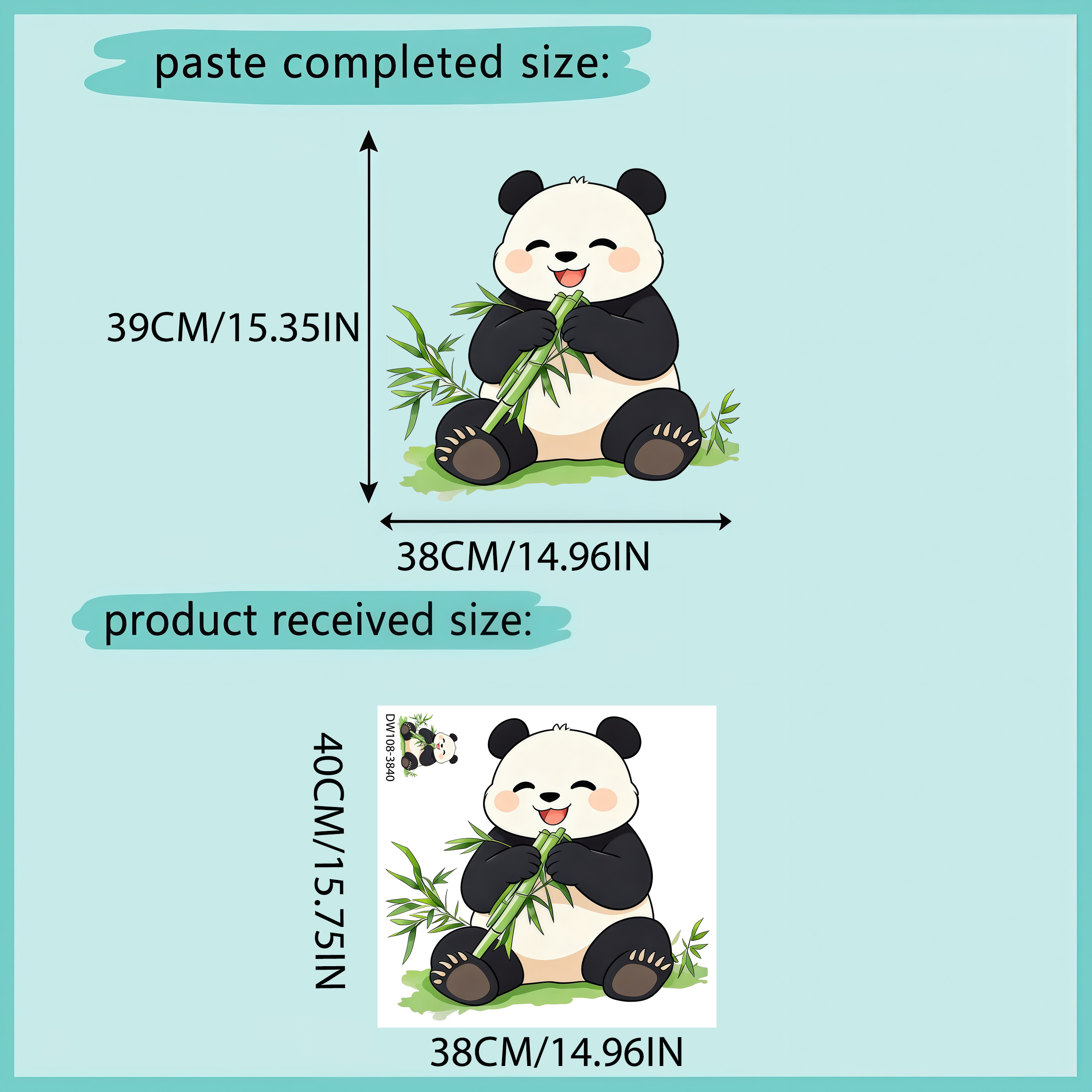 Bamboo And Panda Wall Decals S - Pvc Panel Background ulasan dan harga