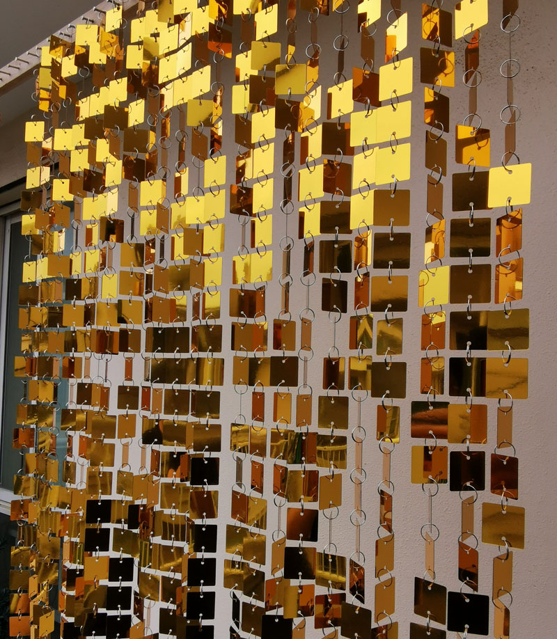 3cm Gold Silver Square Sequins - Pvc Panel Background ulasan dan harga