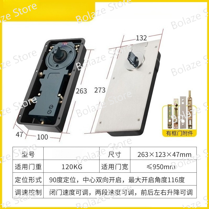 Glass Door Floor Spring 220B 1 - Glass Door Hinge ulasan dan harga