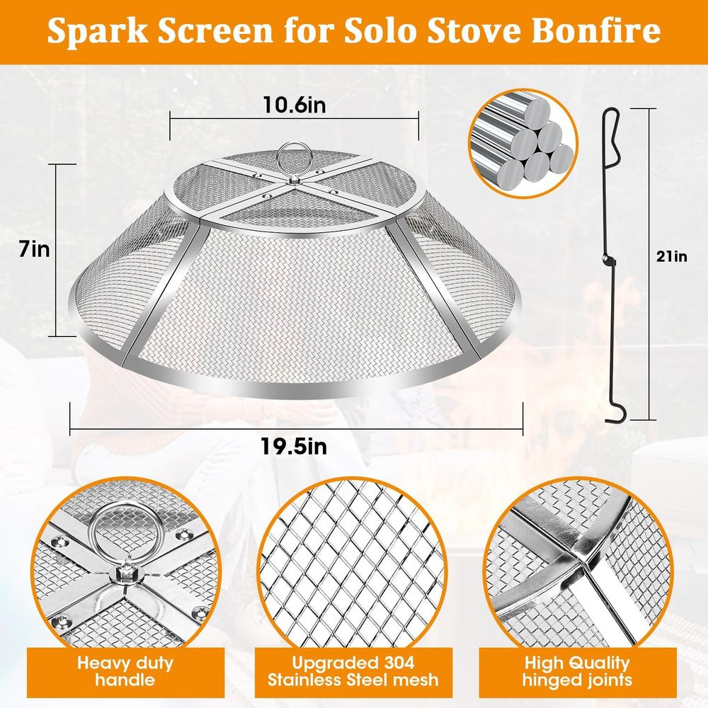 19.5 Stainless Steel Fire Pit  - Screen Top Mesh ulasan dan harga