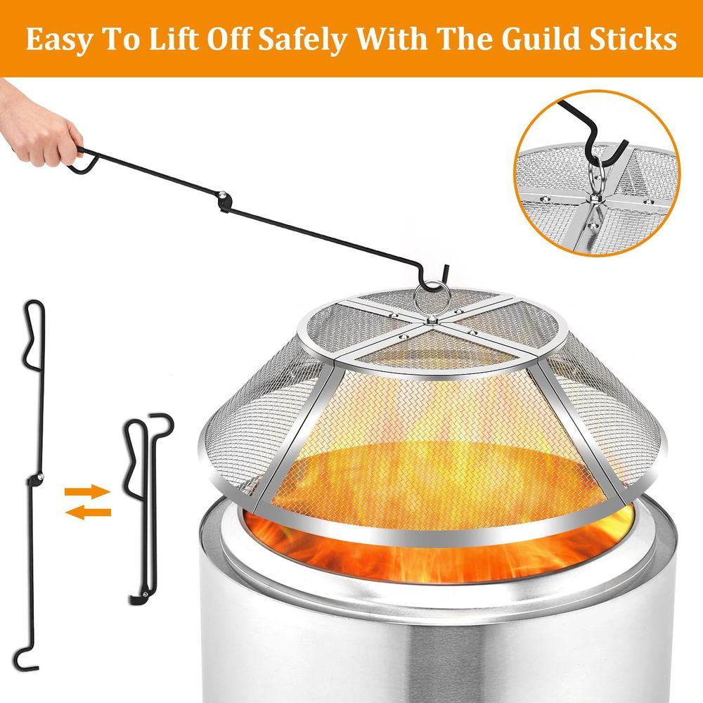 19.5 Stainless Steel Fire Pit  - Screen Top Mesh ulasan dan harga